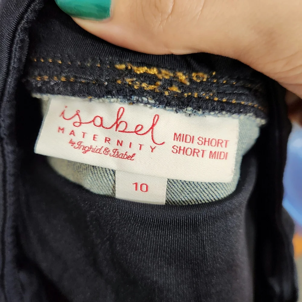 Isabel Maternity | Denim Maternity Shorts Size 10